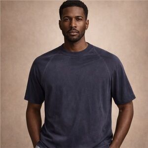 Anthology 100% Silk Knit Tee – Charcoal Gray (Men’s XXL)